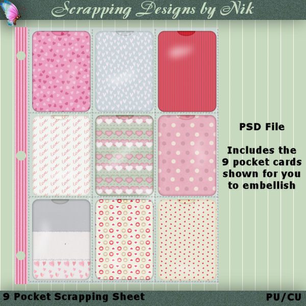 Pocket Scrapping Valentine Cards