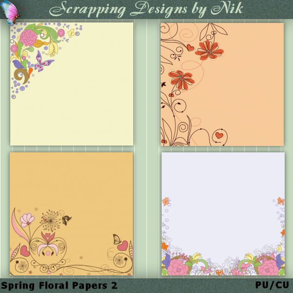 Spring Floral Papers 2