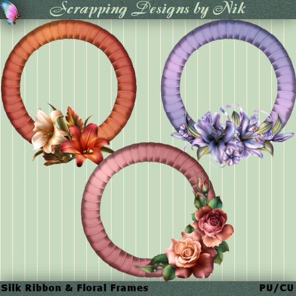 Silk Ribbon & Floral Frames