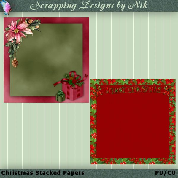 Christmas Stacked Papers