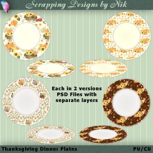 Thanksgiving Dinner Plates