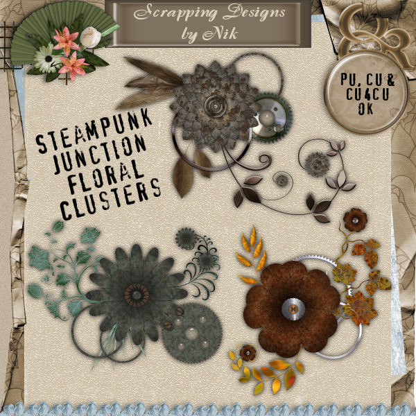 Steampunk Junction Floral Clusters
