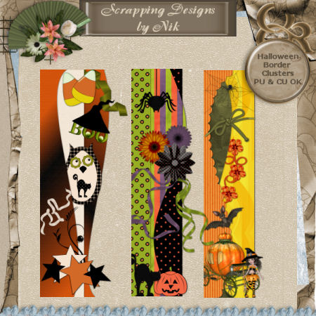 Halloween Border Clusters