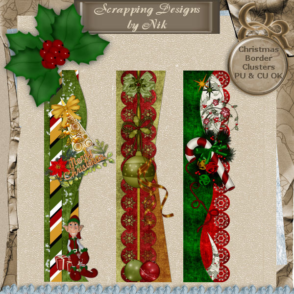 Christmas Border Clusters