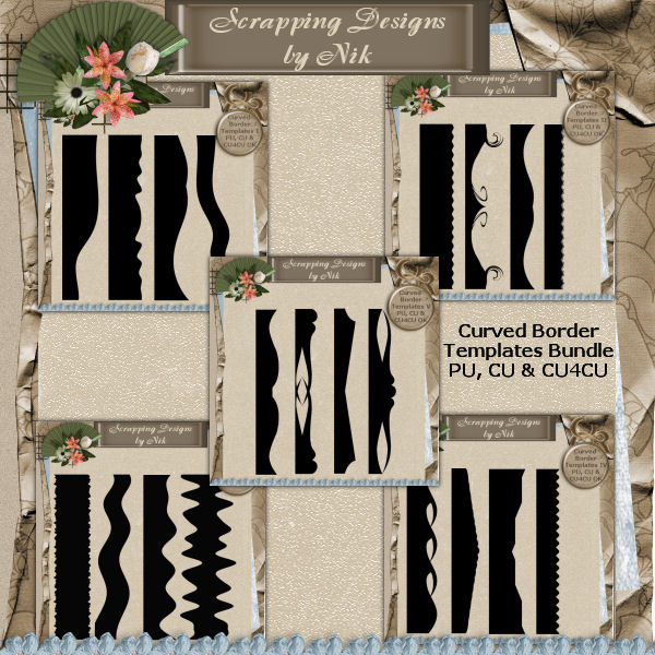 Curved Border Templates Bundle 1