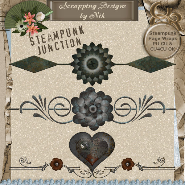 Steampunk Junction Page Wraps