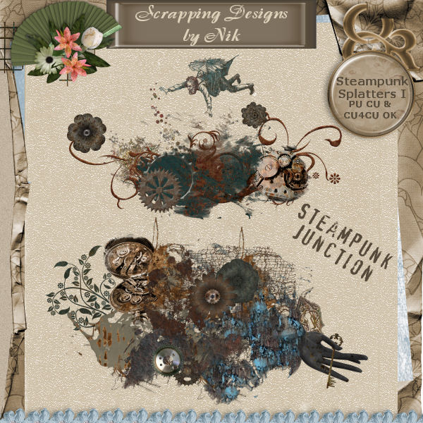 Steampunk Junction Splatters I