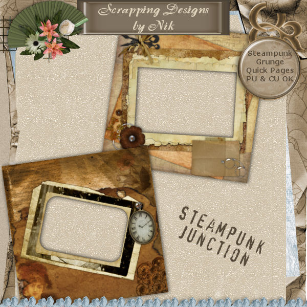 Steampunk Junction Grunge Quick Pages