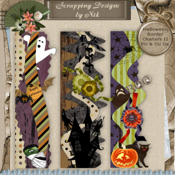 Halloween Border Clusters 2