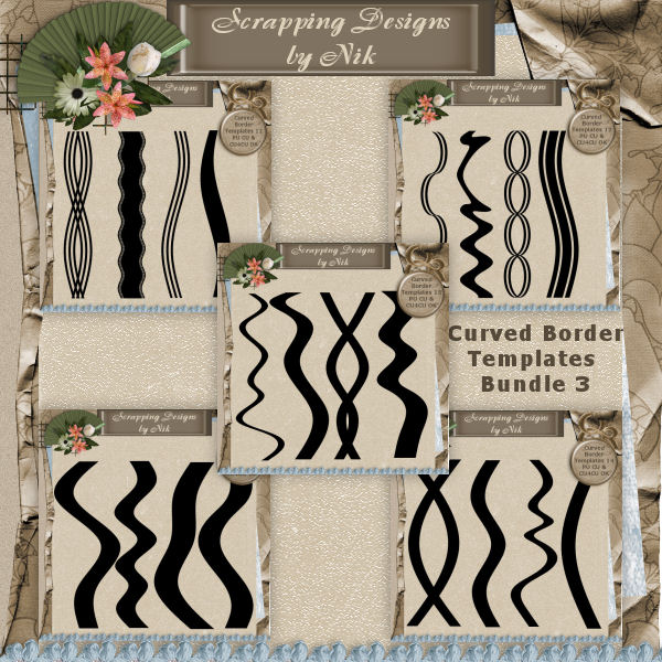 Curved Border Templates Bundle 3