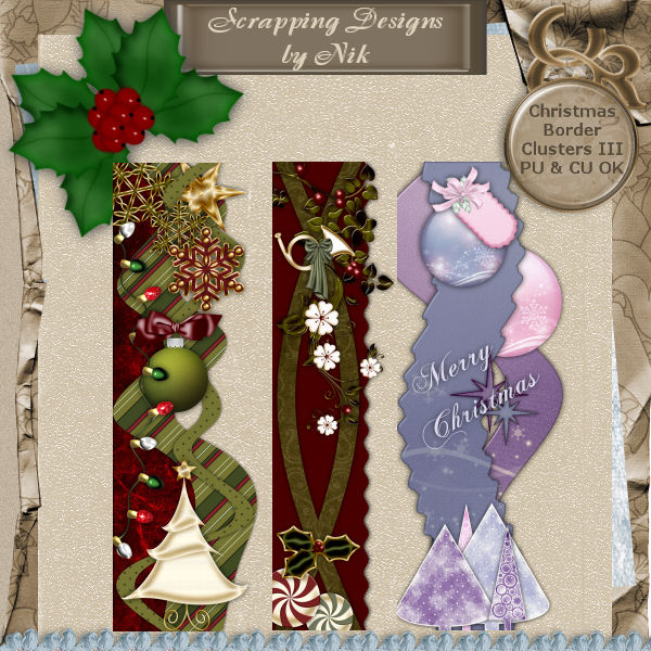 Christmas Border Clusters III