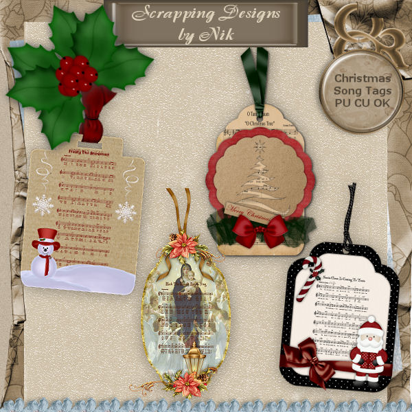 Christmas Song Tags