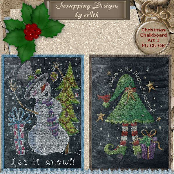 Christmas Chalkboard Art 1