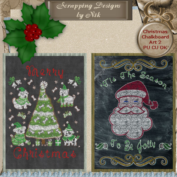 Christmas Chalkboard Art 2