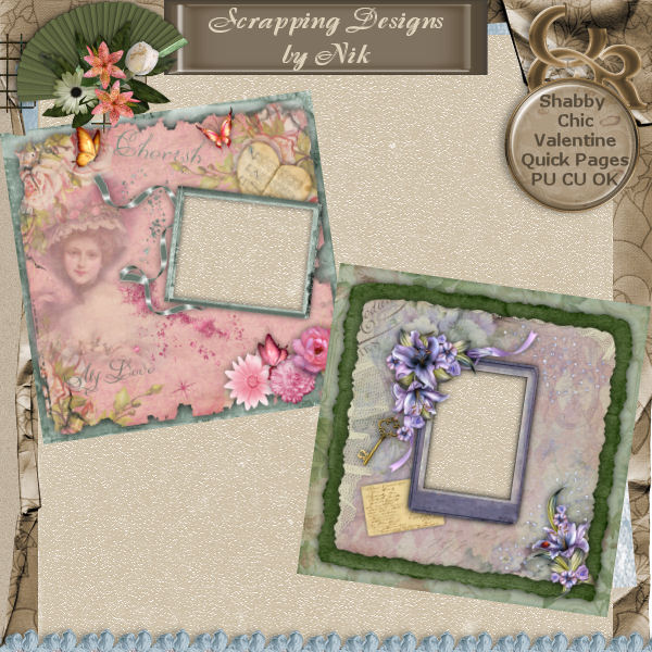 Valentine Shabby Chic Quick Pages