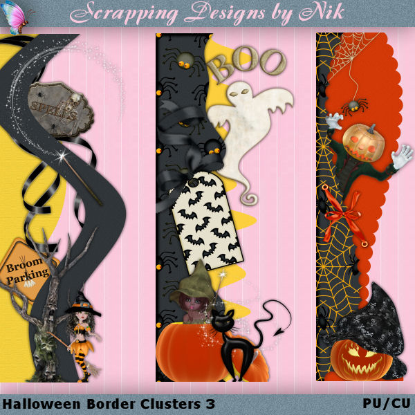 Halloween Border Clusters 3