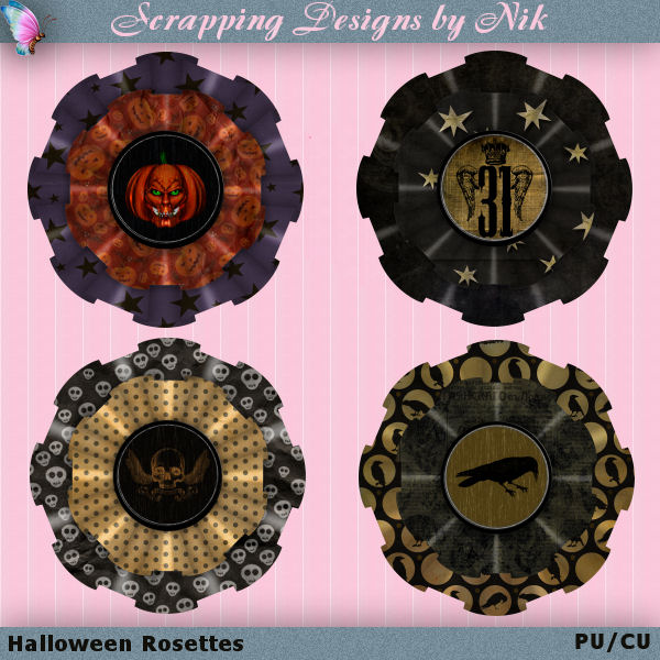 Halloween Rosettes