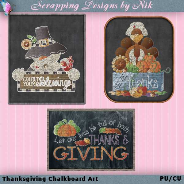 Thanksgiving Chalkboard Art