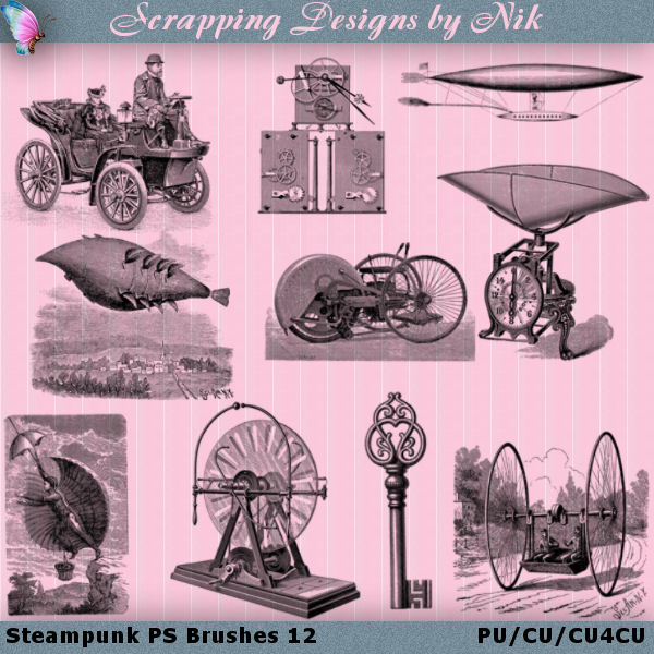 Steampunk Photoshop Brushes 12