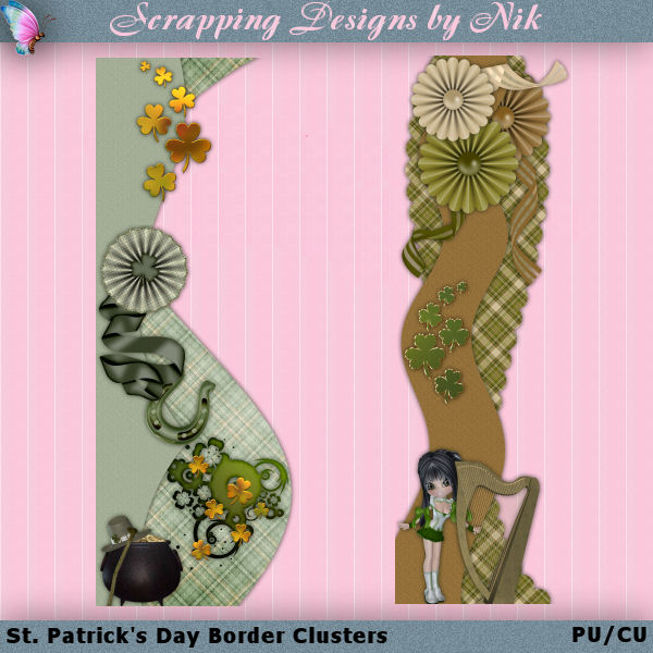 St. Patrick's Day Border Clusters